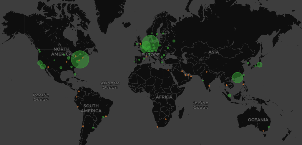 Cloudflare Memcached Traffic-Karte